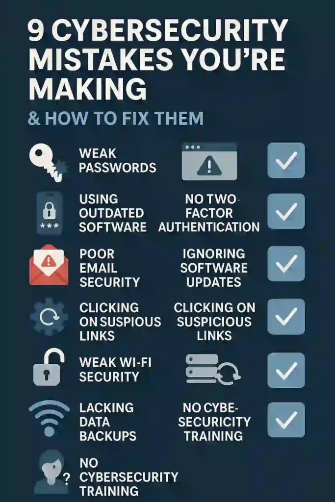 9 Cybersecurity Mistakes You're Making & How to Fix Them