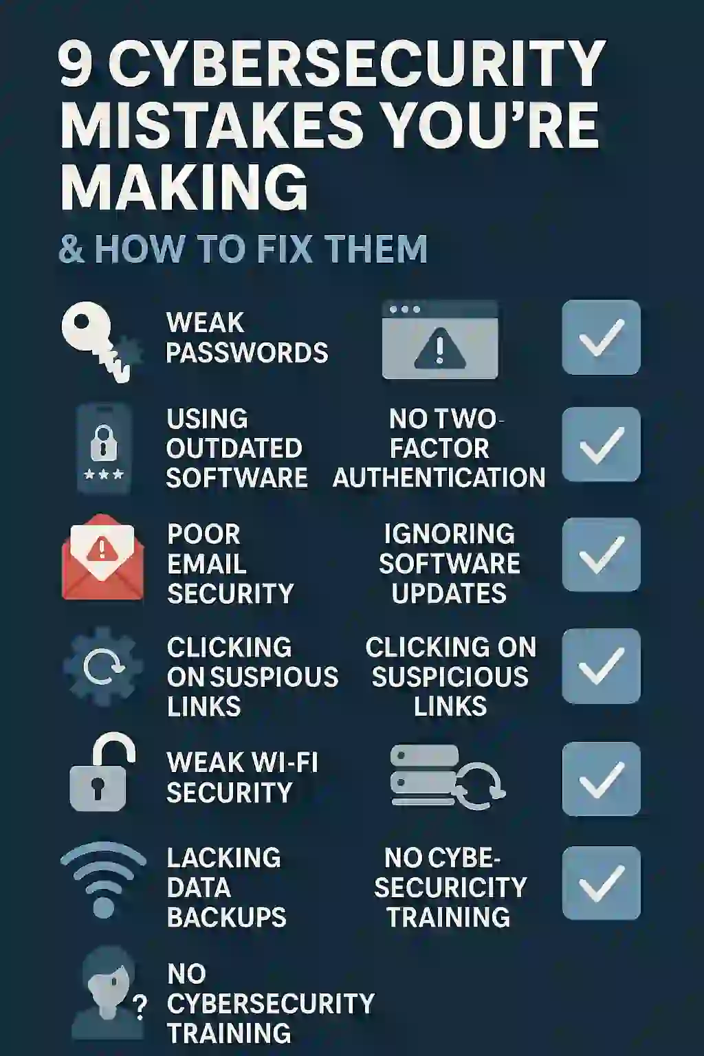 9 Cybersecurity Mistakes You're Making & How to Fix Them