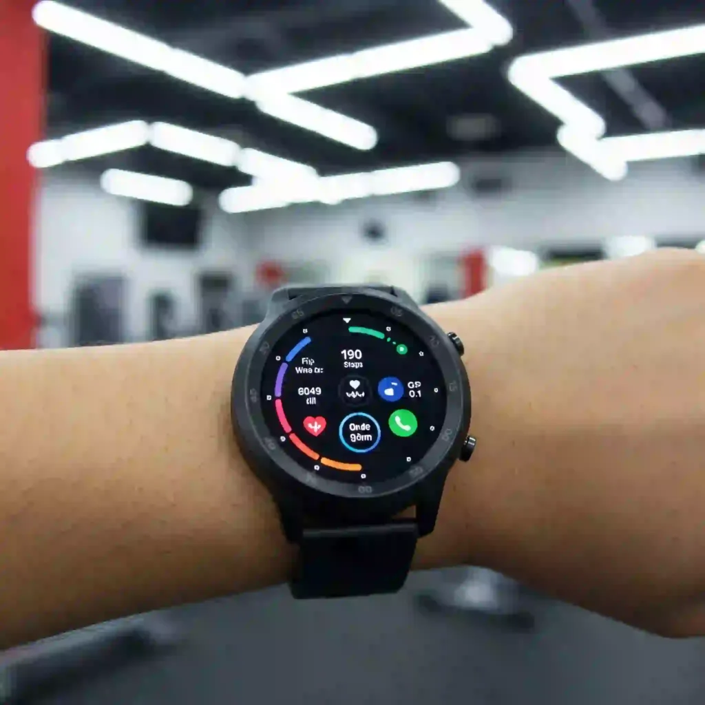Infographic comparing features of the best smartwatches in 2025, including Apple Watch Series 9, Samsung Galaxy Watch 6, Garmin Venu 3, and Fitbit Sense 2, with side-by-side highlights of heart rate tracking, GPS, battery life, fitness modes, and productivity features on a clean modern design.