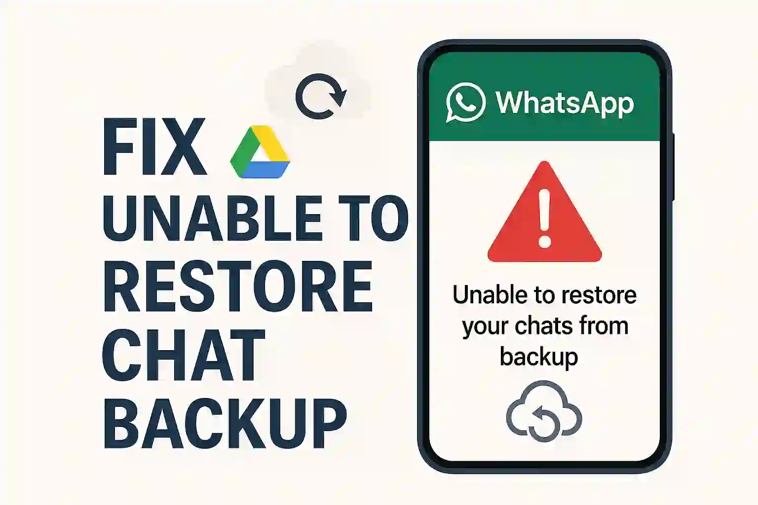 Fix Unable to Restore Your Chats from Backup on WhatsApp