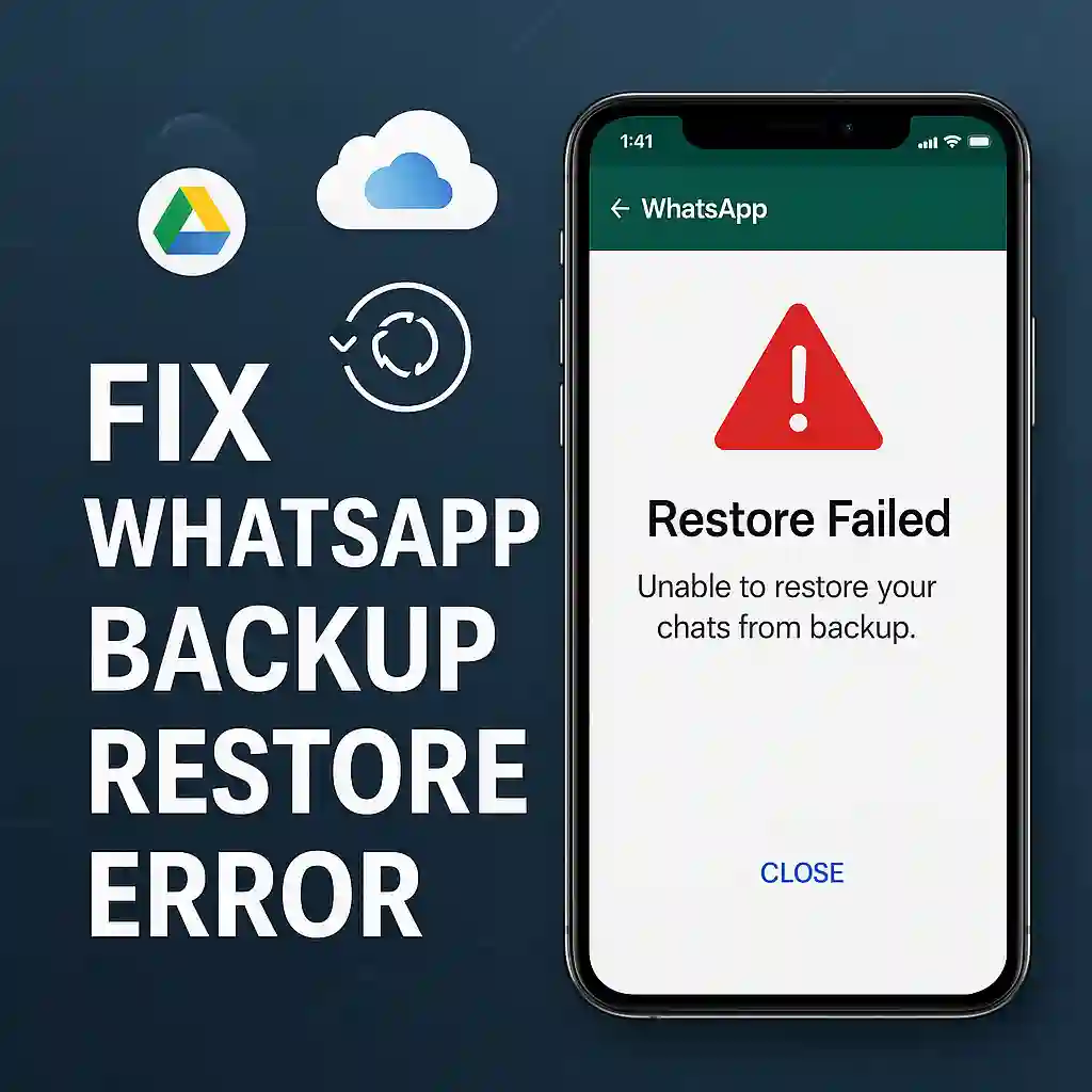 Fix WhatsApp chat restore error on Android using Google Drive backup solutions