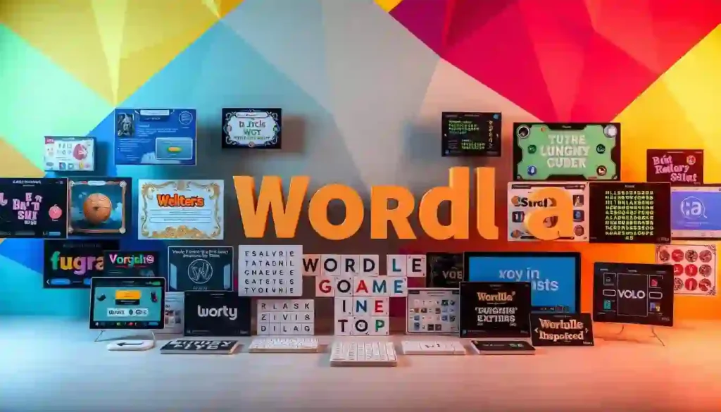 Visual representation of Wordle as a word cloud generator, providing a hint for today's puzzle without spoilers.