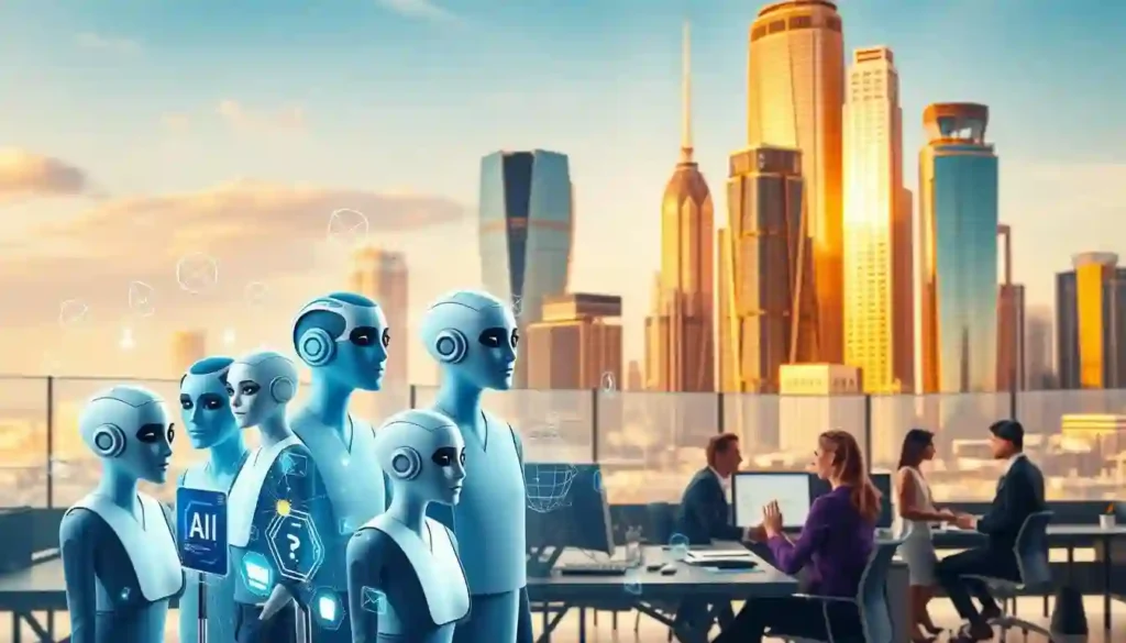 Image depicting the future of work and business, highlighting 7 essential AI email assistant tools to enhance productivity.

