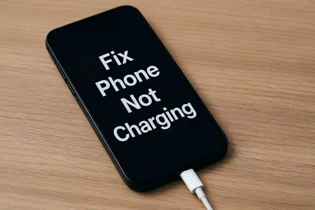 Image showing steps to fix a broken iPhone, focusing on resolving charging issues effectively.