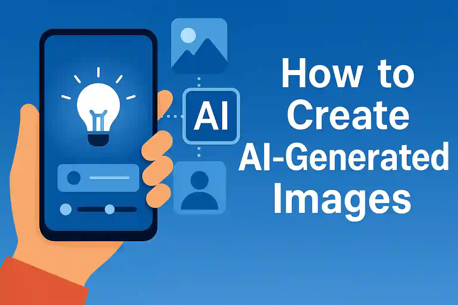 Guide cover for creating AI-generated images, titled "How to Create AI-Generated Images: Complete Guide 2025."