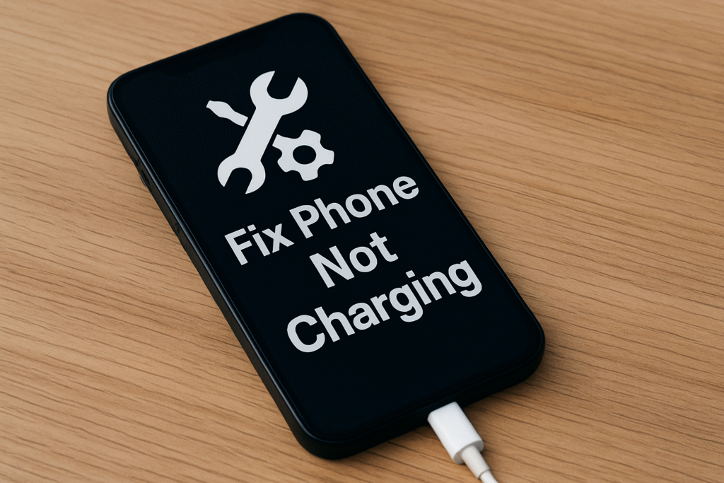 Image showing steps to fix a broken iPhone, focusing on resolving charging issues effectively.