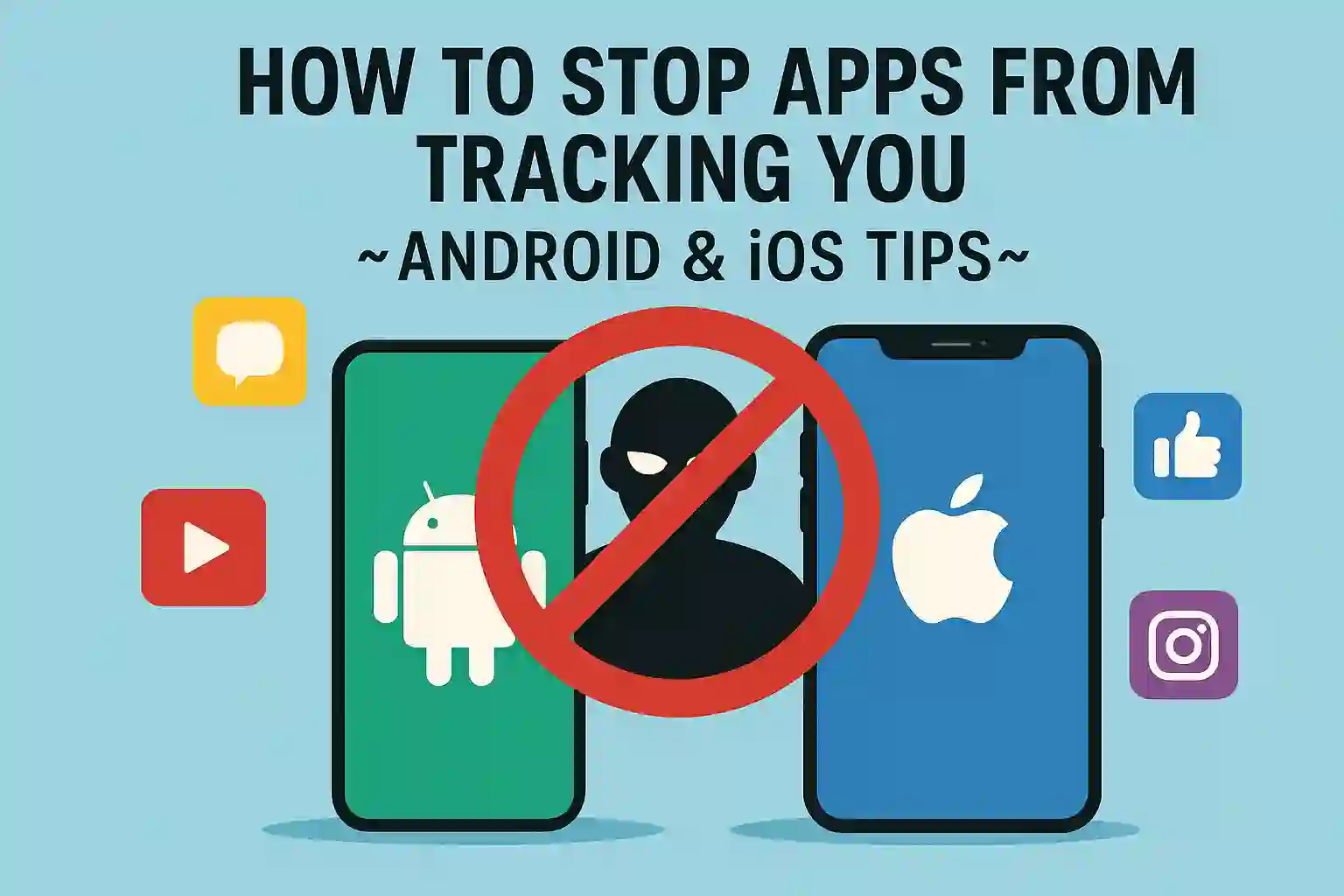 Tips for preventing app tracking on Android and iOS devices, focusing on privacy settings and user controls.