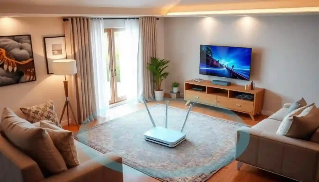 Mesh network setup with Smart TV and multiple nodes