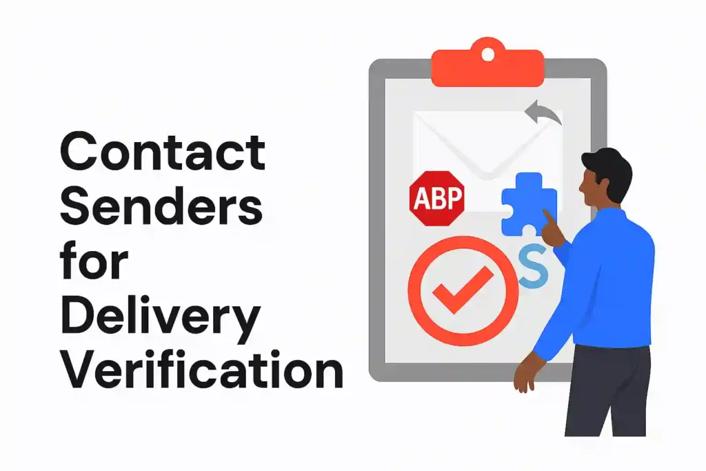 A desktop computer screen displaying an email inbox, the central focus being an email with a prominent &quot;Delivered&quot; notification prominently displayed. In the foreground, a hand holding a smartphone with a tracking app open, showing the delivery status of the email. The background features a blurred office environment, suggesting a professional setting. The lighting is soft and natural, creating a calm and professional atmosphere. The overall composition conveys the process of verifying email delivery, visually connecting the desktop and mobile devices to illustrate the seamless workflow.