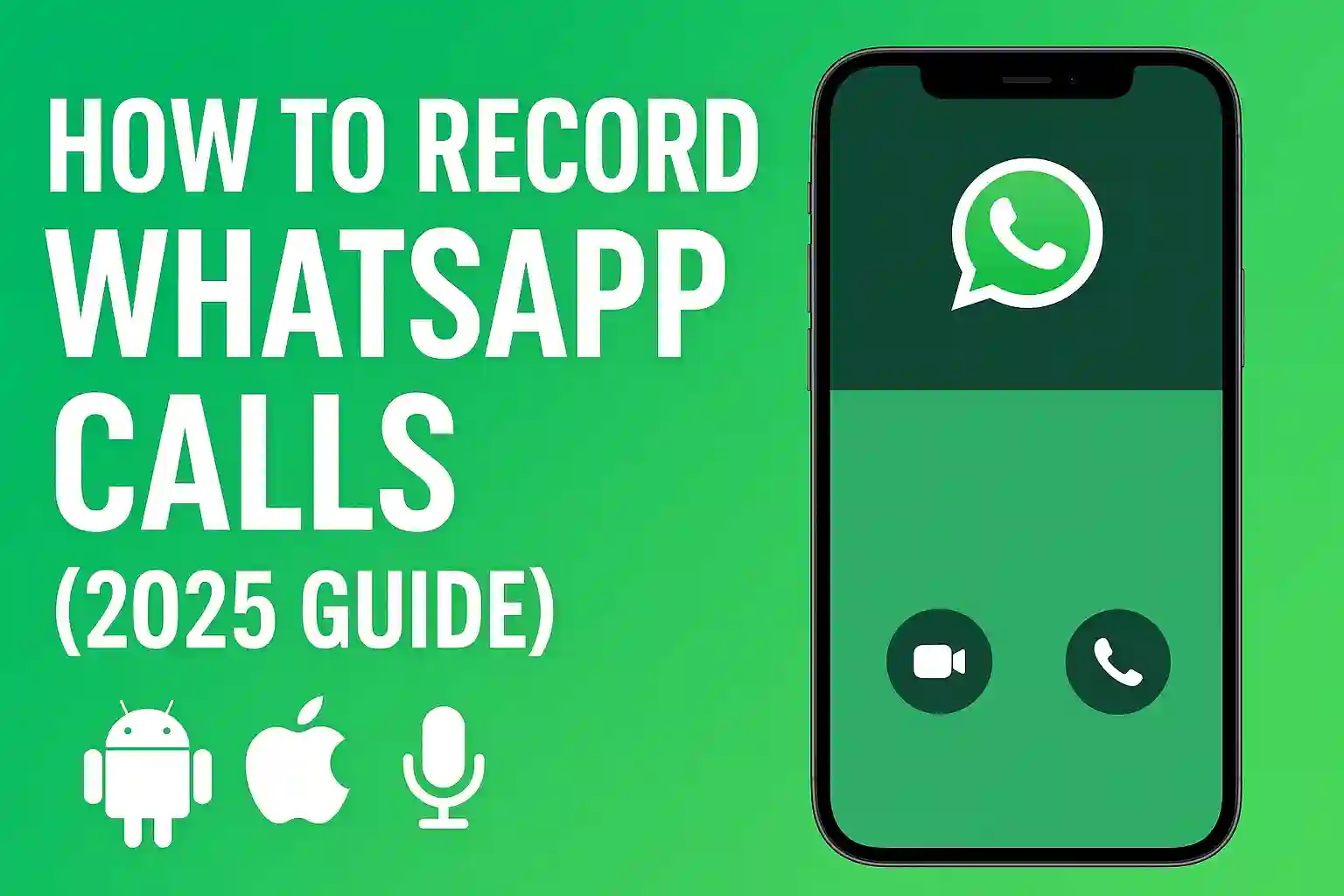 How to record WhatsApp calls in 2025 — step-by-step guide for Android and iPhone using secure, high-quality recording apps.