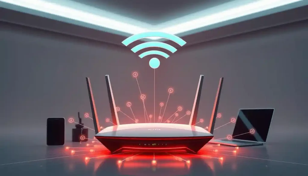 Infographic illustrating tips for selecting the best wireless router for home use, featuring key considerations and features.