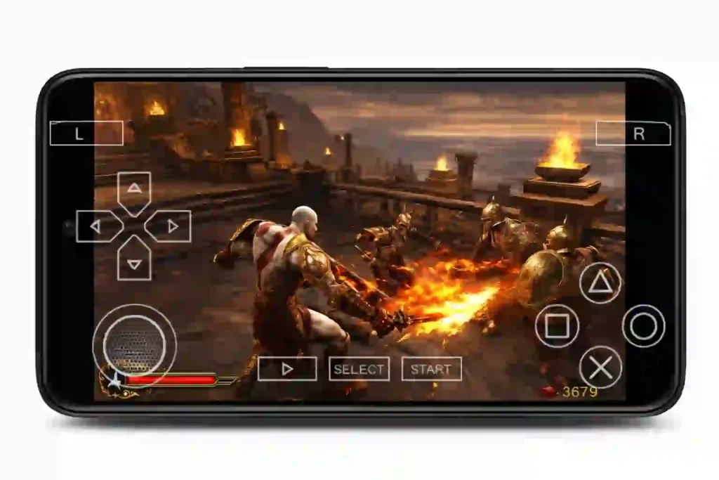 God of War Ghost of Sparta gameplay on PPSSPP Android with smooth performance settings enabled