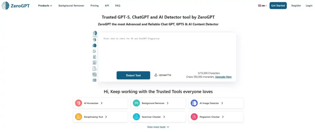 free AI text detector online ZeroGPT 2026