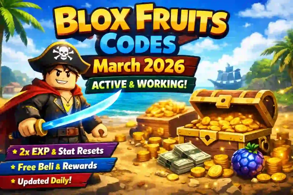 Blox Fruits Codes March 2026 – Active & Working (Updated Daily)