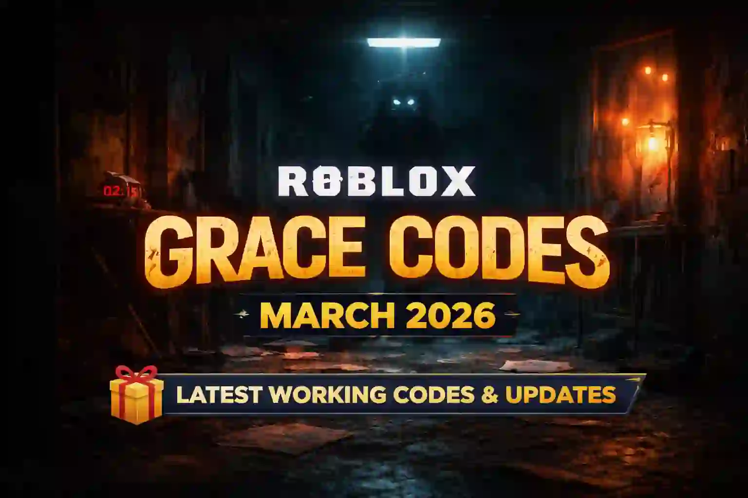 Roblox Grace Codes March 2026 showing latest updates and working codes for the Roblox Grace survival horror game