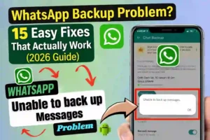 WhatsApp backup not working fix showing backup stuck error on Android and iPhone
