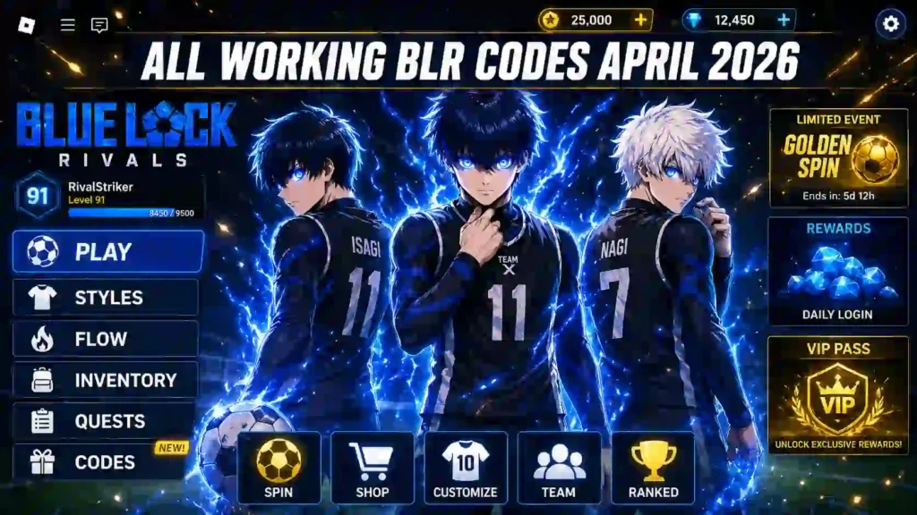 Blue Lock Rivals Codes (April 2026) – All Working Codes & How to Redeem