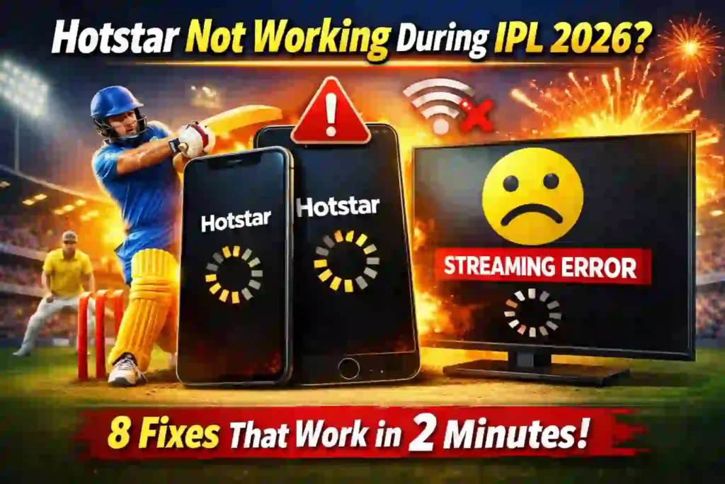 Hotstar Not Working During IPL 2026? 8 Fixes That Work in 2 Minutes