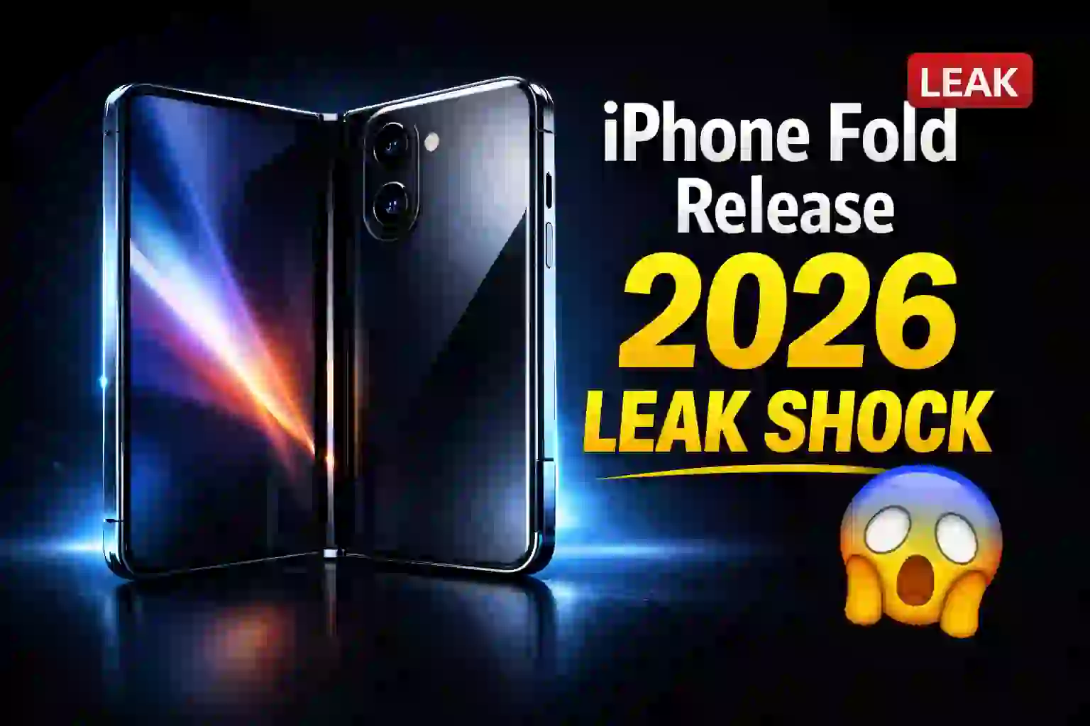 iPhone Fold release 2026 leak showing foldable design and features