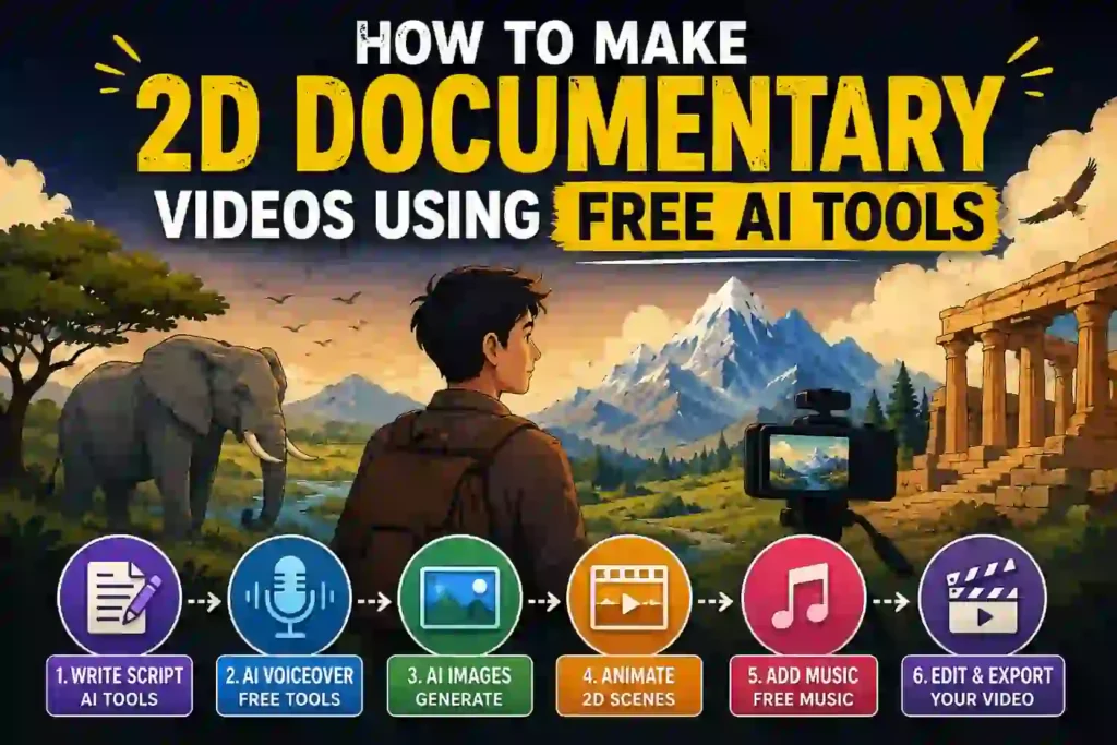 How to Make 2D Documentary Videos Using Free AI Tools for Video Creation (2026 Guide)