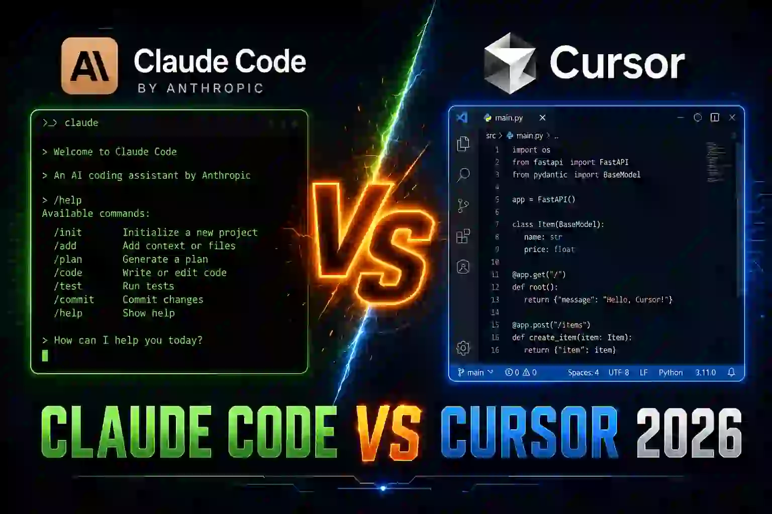 Claude Code vs Cursor 2026 comparison — which AI coding tool is better