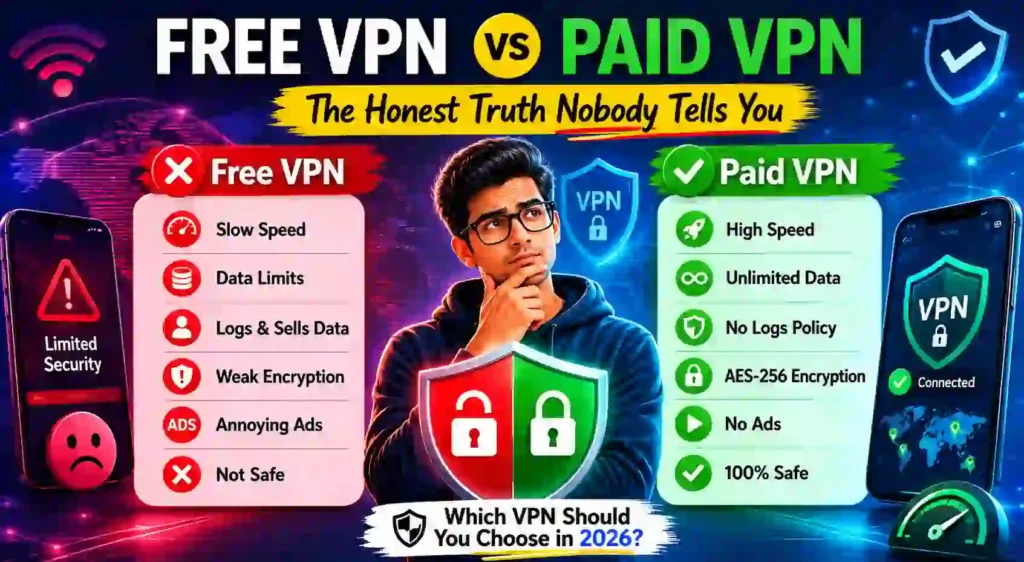 Free VPN vs Paid VPN — The Honest Truth Nobody Tells You (2026)