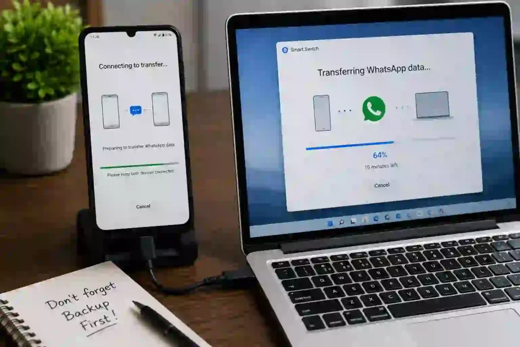 WhatsApp chats successfully restored on a new Android phone