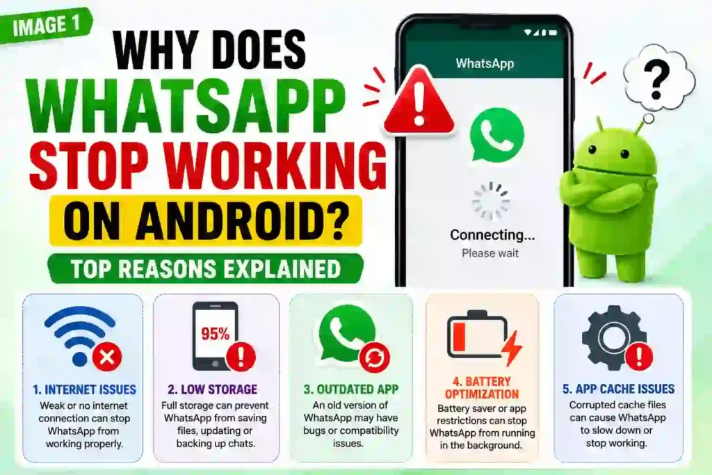 WhatsApp Not Working? 10 Common Problems Fixed (Android 2026)