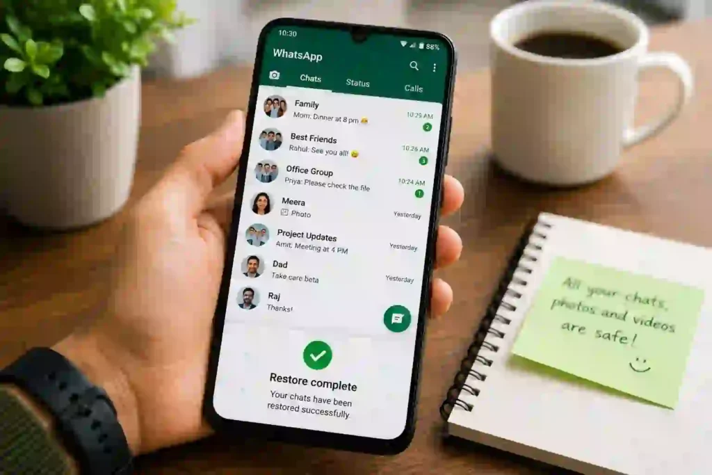 Transfer WhatsApp data to a new phone using a PC or laptop