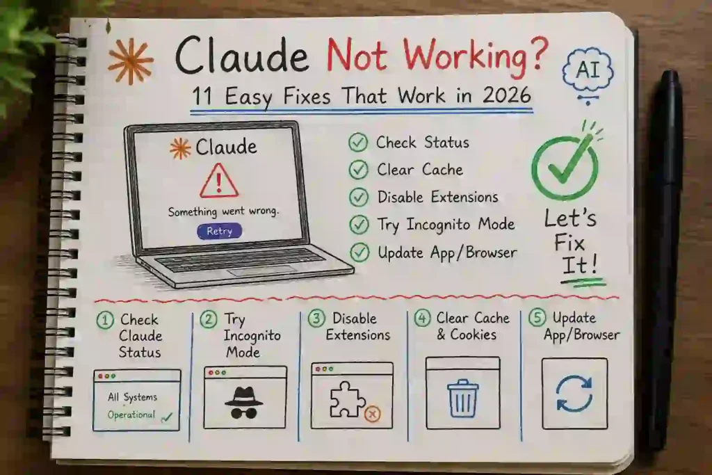 Claude Not Working? 11 Best Easy Fixes That Work in 2026