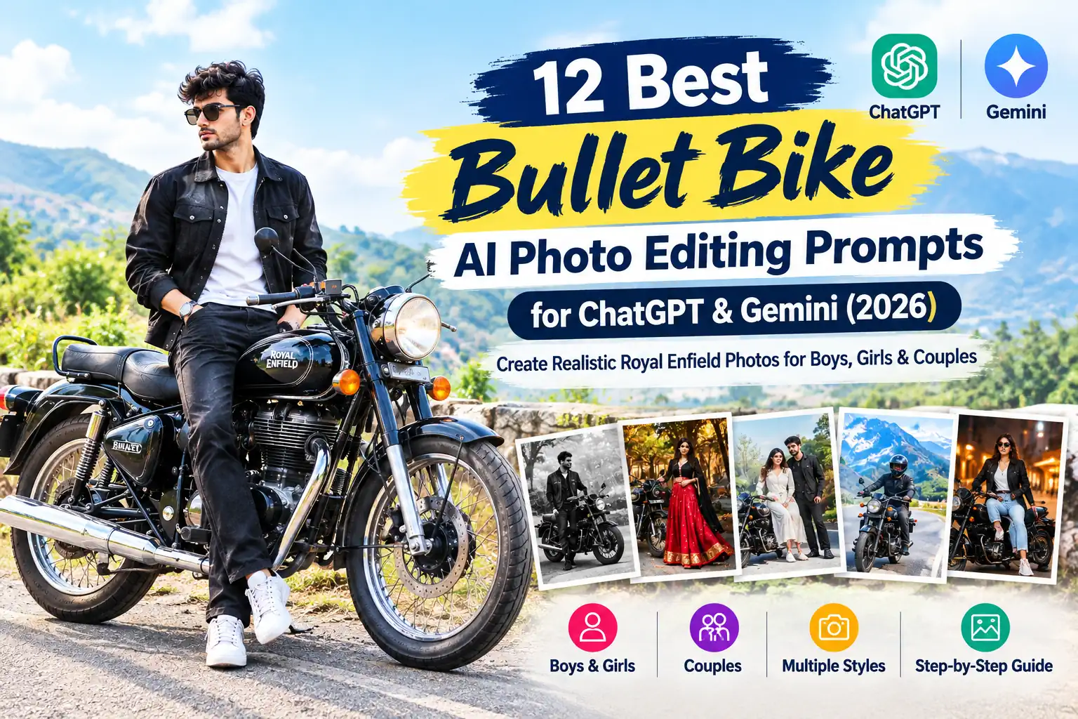 12 Best Bullet Bike AI Photo Editing Prompts for ChatGPT and Gemini (2026)