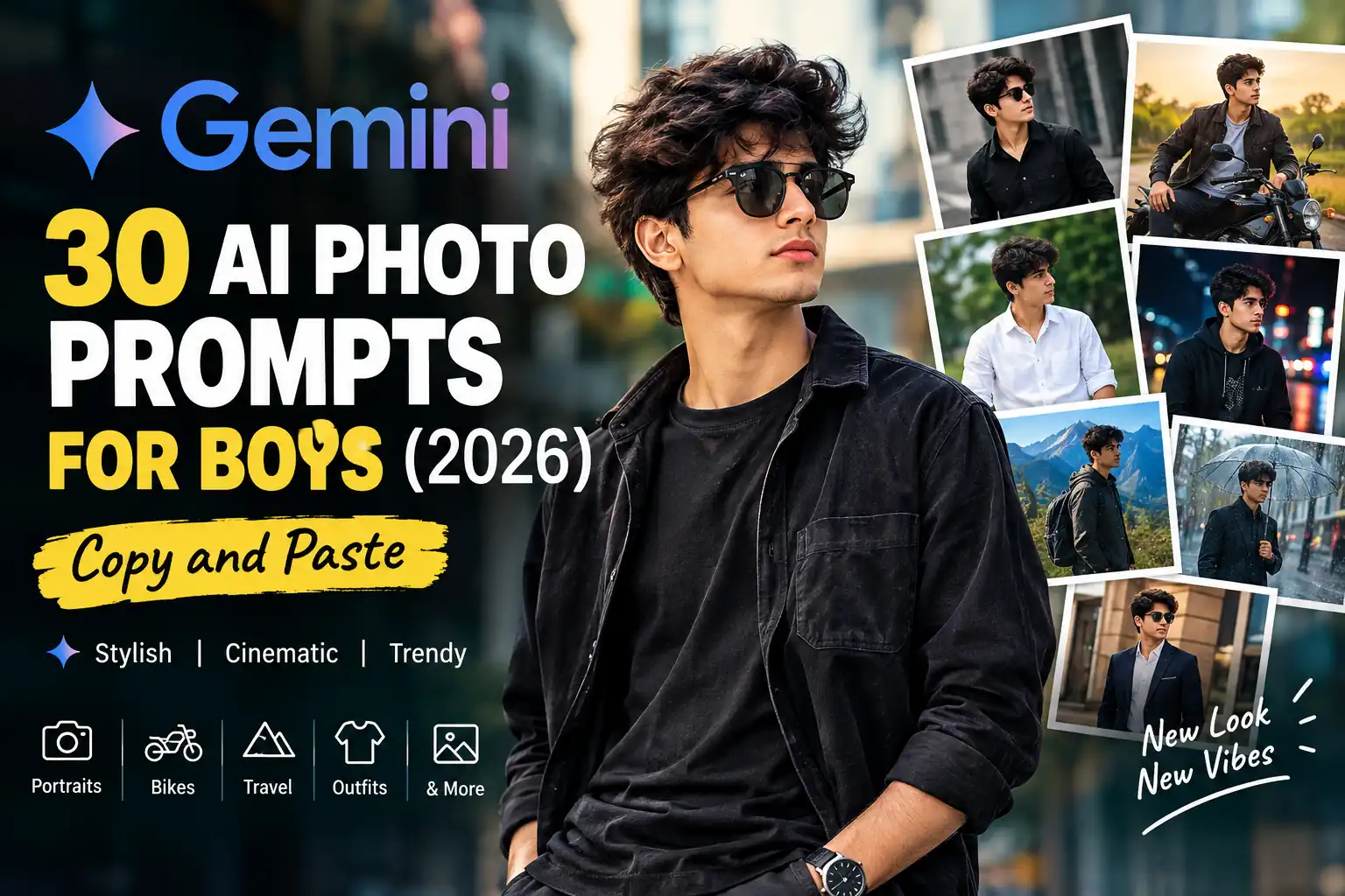 30 Gemini AI Photo Prompts for Boys (2026): Copy and Paste Trending Boy Ideas